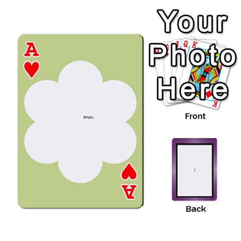 Ace Iris 54 Design Card Deck Purple By Ellan Front - HeartA