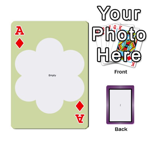 Ace Iris 54 Design Card Deck Purple By Ellan Front - DiamondA