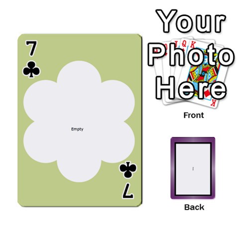 Iris 54 Design Card Deck Purple By Ellan Front - Club7