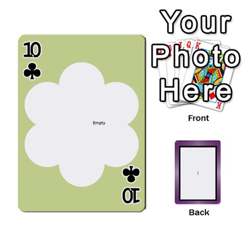 Iris 54 Design Card Deck Purple By Ellan Front - Club10