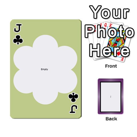 Jack Iris 54 Design Card Deck Purple By Ellan Front - ClubJ