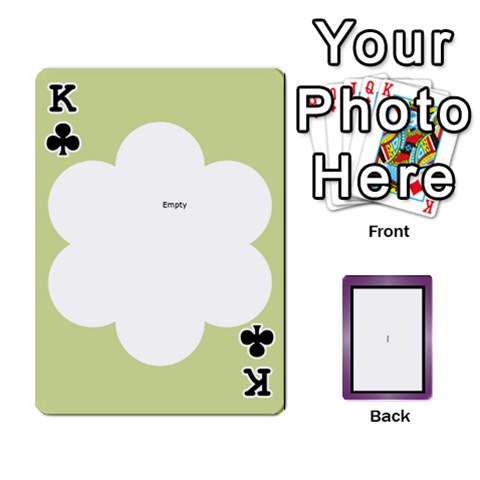King Iris 54 Design Card Deck Purple By Ellan Front - ClubK