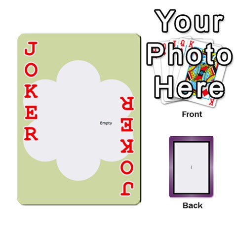 Iris 54 Design Card Deck Purple By Ellan Front - Joker2
