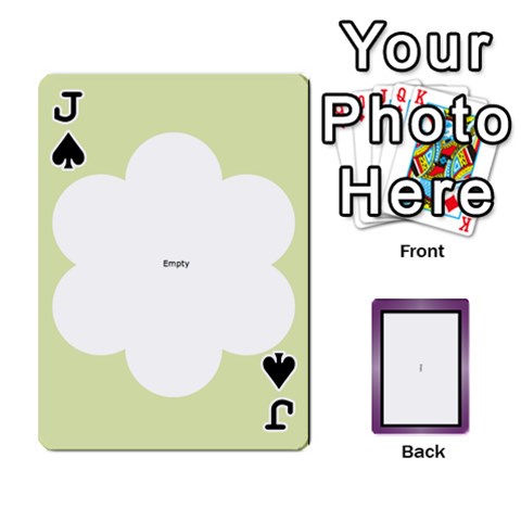Jack Iris 54 Design Card Deck Purple By Ellan Front - SpadeJ
