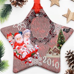 santa mrs sleigh 2024 ornament 32 - Ornament (Star) santa mrs sleigh 2024 ornament 32 - Ornament (Star)