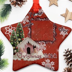 snow village peace love joy 2010 ornament 65 - Ornament (Star)
