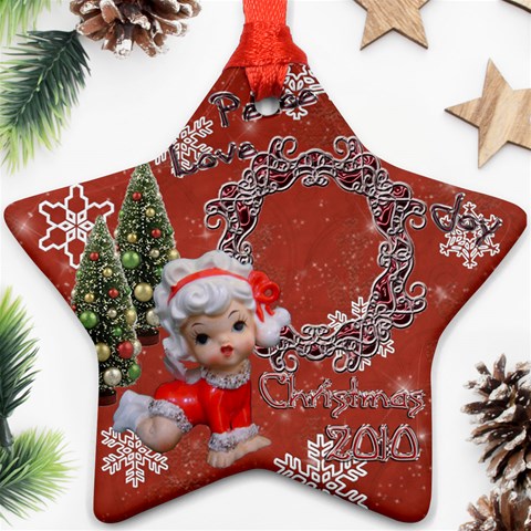 Angel Peace Love Joy 2024 Ornament 67 By Ellan Front