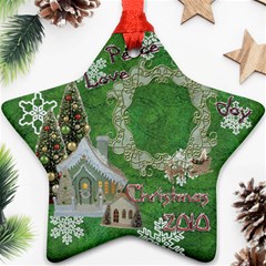 village peace love joy 2010 ornament 69 - Ornament (Star)