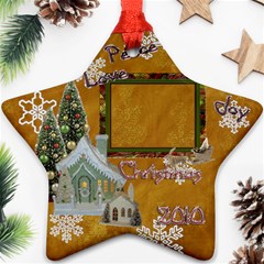 village peace love joy 2010 ornament 77 - Ornament (Star)