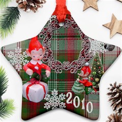 elf elves 2010 ornament  126 - Ornament (Star)