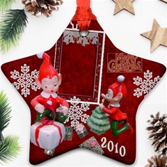 elf elves bells 2010 ornament  129 - Ornament (Star)