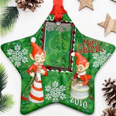 elf elves bells 2010 ornament  133 - Ornament (Star)
