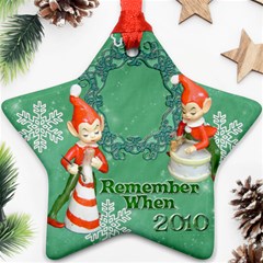 elf elves bells remember when 2010 ornament  135 - Ornament (Star)