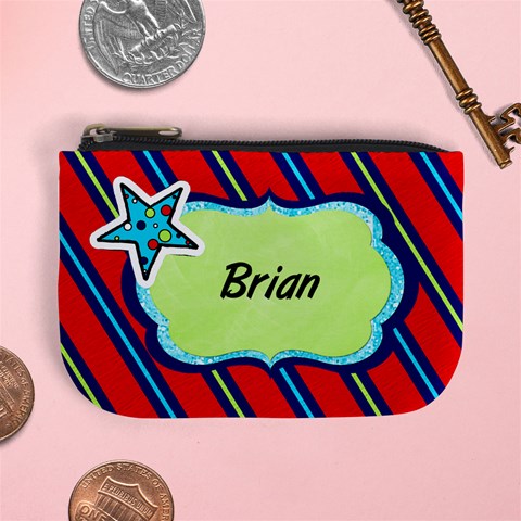 Name Mini Coin Purse 2 By Martha Meier Front