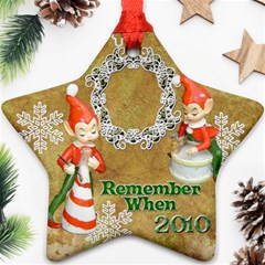 elf elves bells remember when 2010 ornament  137 - Ornament (Star)