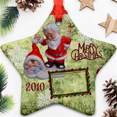 santa baby Angels Merry Christmas 2010 ornament  143 - Ornament (Star)