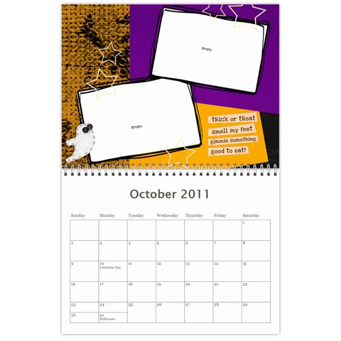 2011 Calendar By Angela Cole Oct 2011