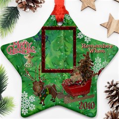 santa sleigh remember when 2024 ornament 165 - Ornament (Star) santa sleigh remember when 2024 ornament 165 - Ornament (Star)