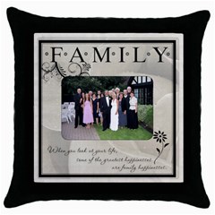 Family Throw Cushion #1 (5 styles) - Throw Pillow Case (Black) Family Throw Cushion #1 (5 styles) - Throw Pillow Case (Black)