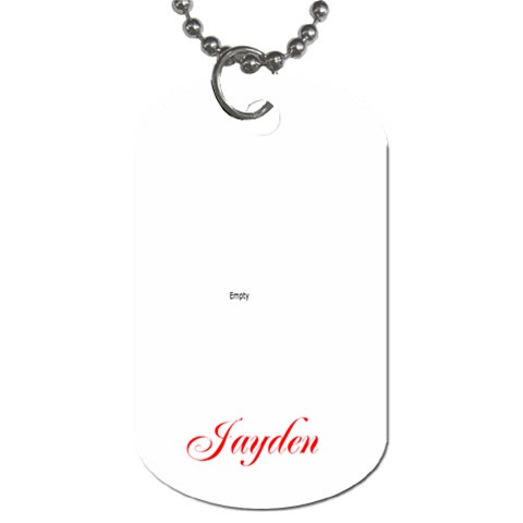 Dog Tag  By Krystal M Back