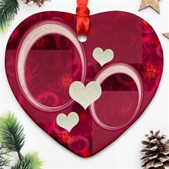 Love oval4 pink Christmas Ornament - Ornament (Heart) Love oval4 pink Christmas Ornament - Ornament (Heart)
