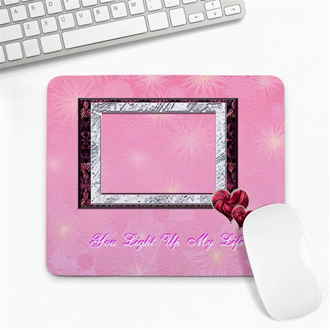 You Light Up My Life4 Heart Large Mousepad By Ellan Front