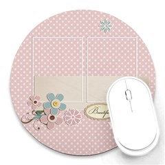 Round Mousepad- template - beautiful you Round Mousepad- template - beautiful you