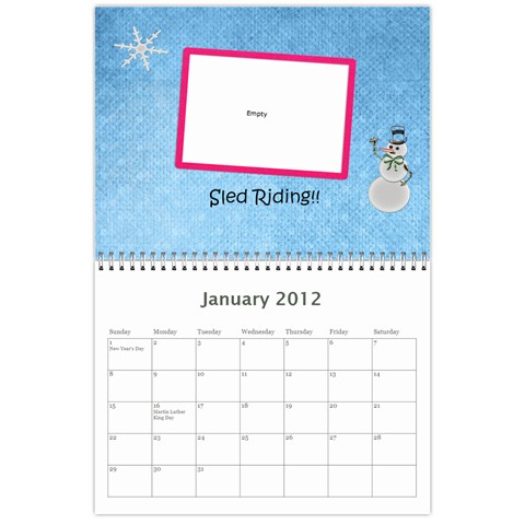 Calendar By Cathy Jan 2012