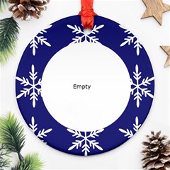 Snowflake with circle frame ornament - Ornament (Round) Snowflake with circle frame ornament - Ornament (Round)
