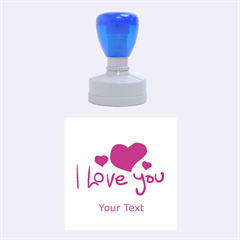 I love you - Rubber Stamp Round (Medium)