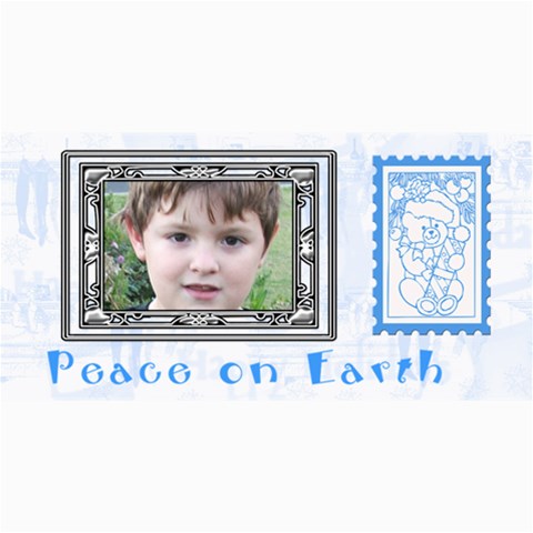 Blue Christmas Photo Card2 By Joan T 8 x4  Photo Card - 10