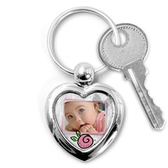 Baby pink - Key chain - Key Chain (Heart)