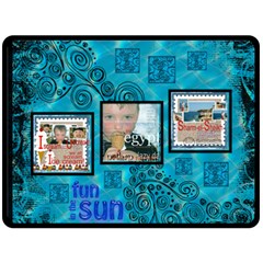 Fantasia splash 3 frame extra large fleece swimming pool blue - 80  x 56  Fleece Blanket (Large)