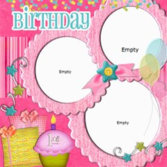 elizabethfirstbirthday - ScrapBook Page 8  x 8 
