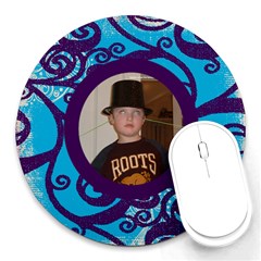 Fantasia purple & turquoise classic round mousemat - Round Mousepad Fantasia purple & turquoise classic round mousemat - Round Mousepad