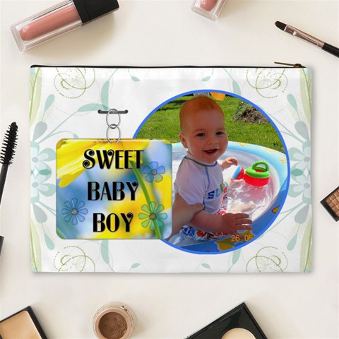 Baby Boy Xl Cosmetic Case By Lil Back