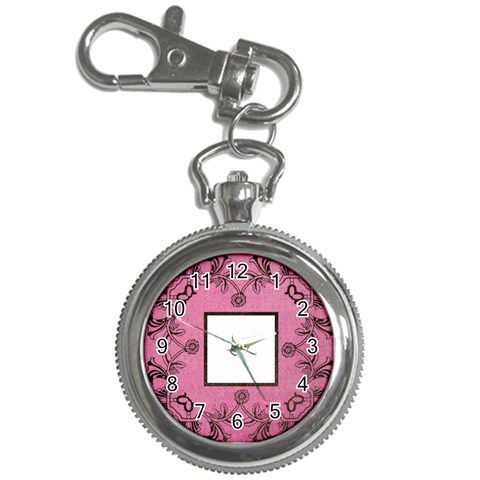 Art Nouveau Pink Keychain Watch By Catvinnat Front