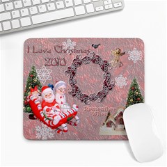 I love Christmas santa sleigh pink remember when large mousepad I love Christmas santa sleigh pink remember when large mousepad