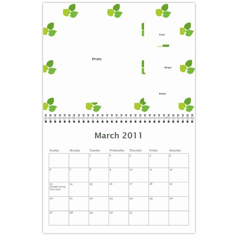 2011 Calendar By Jessica Mar 2011