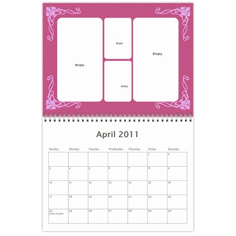 2011 Calendar By Jessica Apr 2011