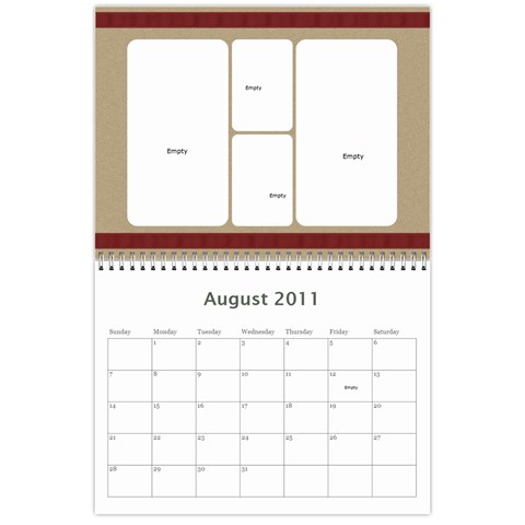 2011 Calendar By Jessica Aug 2011