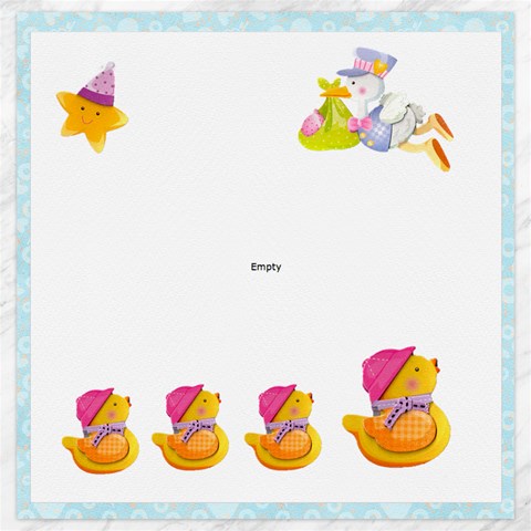 Blanky Bunny Ducks In A Row Nursery Canvas 20 X 20 By Catvinnat 19 x19.27  Canvas - 1