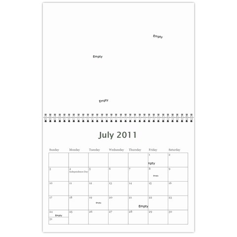Moms Family Calender By Michelle Jul 2011
