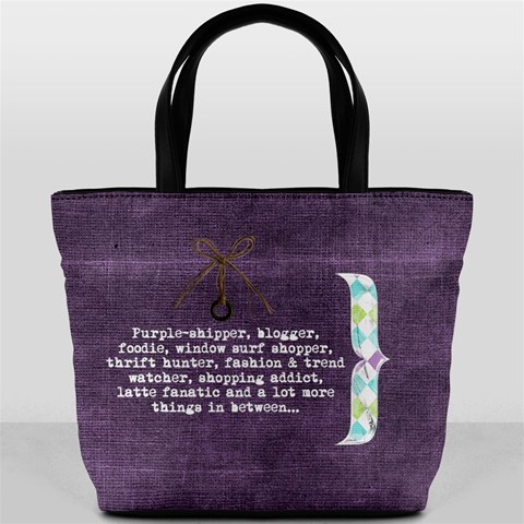 Bucket Bag Purple Missy By Happylemon Back