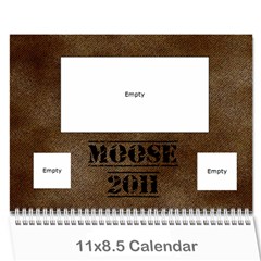 Moose calendar - Wall Calendar 11  x 8.5  (12-Months)