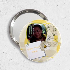 Retro Floral Compact Mirror - 2.25  Handbag Mirror