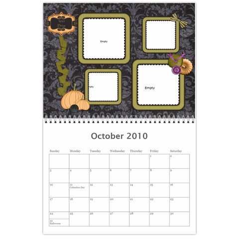 N And D Calendar  11 By Laura Oct 2010