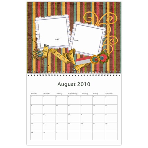 N And D Calendar  11 By Laura Aug 2010
