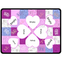 Love You This Much W/pink Heart Frames Ex Large Fleece Blanket
