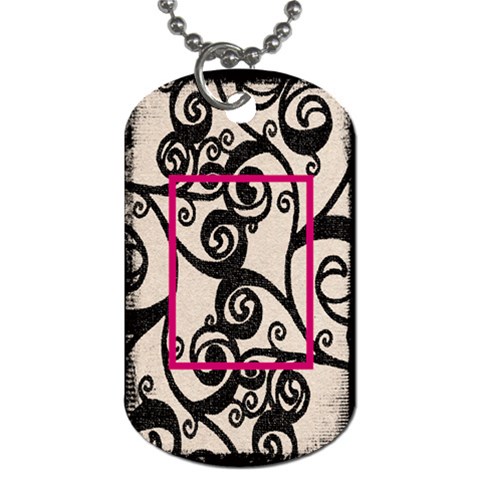 Breast Cancer Pink Ribbon Dog Tag By Catvinnat Back